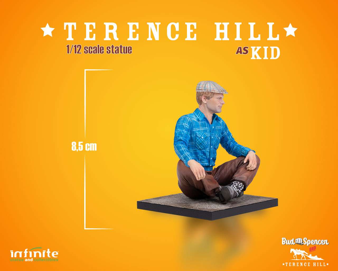 Statua Terence Hill as Kid 1/12 – Edizione da Collezione Dipinta a Mano “Altrimenti ci Arrabbiamo”