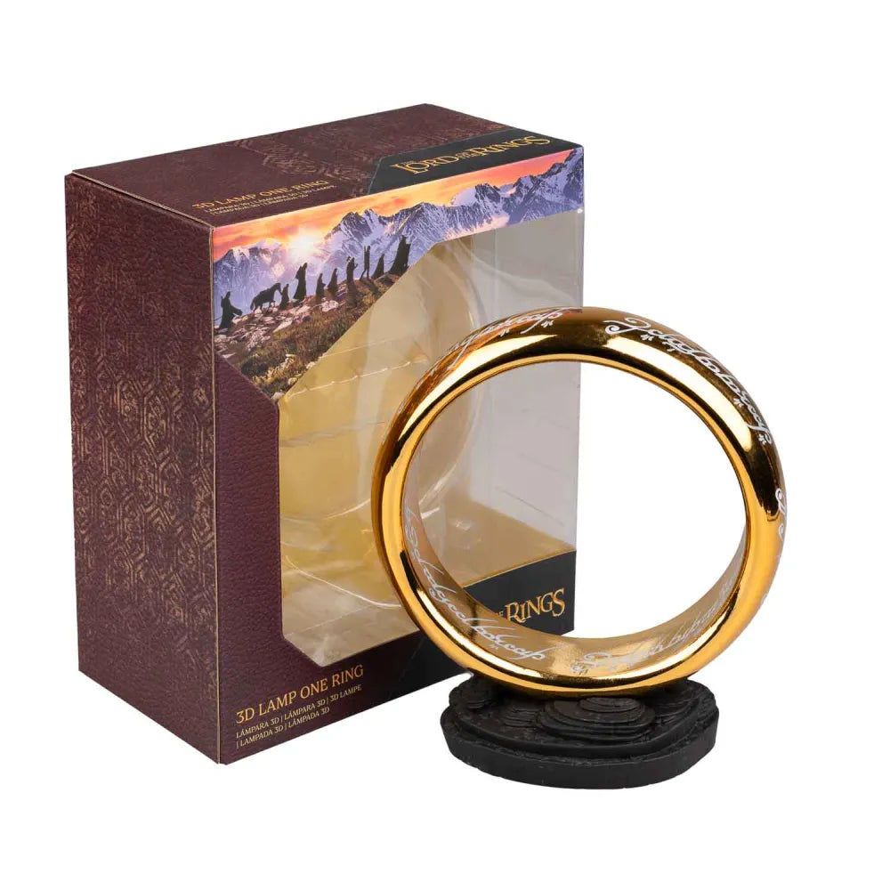 Lampada Il Signore degli Anelli | One Ring Illuminato con Scritta Elfica