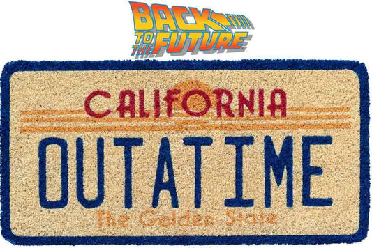 Zerbino OUTATIME in Fibra di Cocco · Targa DeLorean ‘Ritorno al Futuro’ · Antiscivolo 60x30 cm