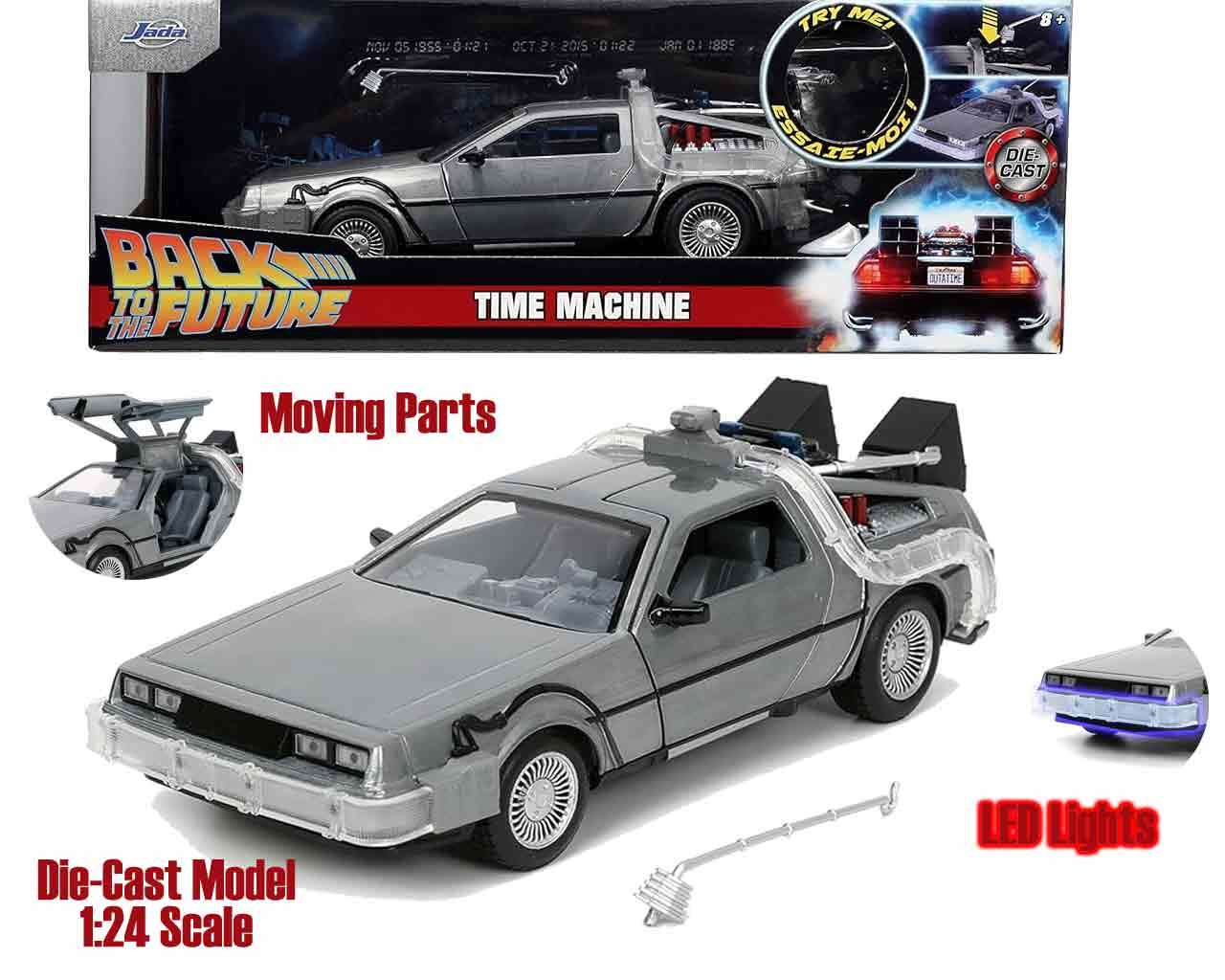 DeLorean DMC-12 - 1:24 Die-Cast Model con Luci - Ritorno al Futuro