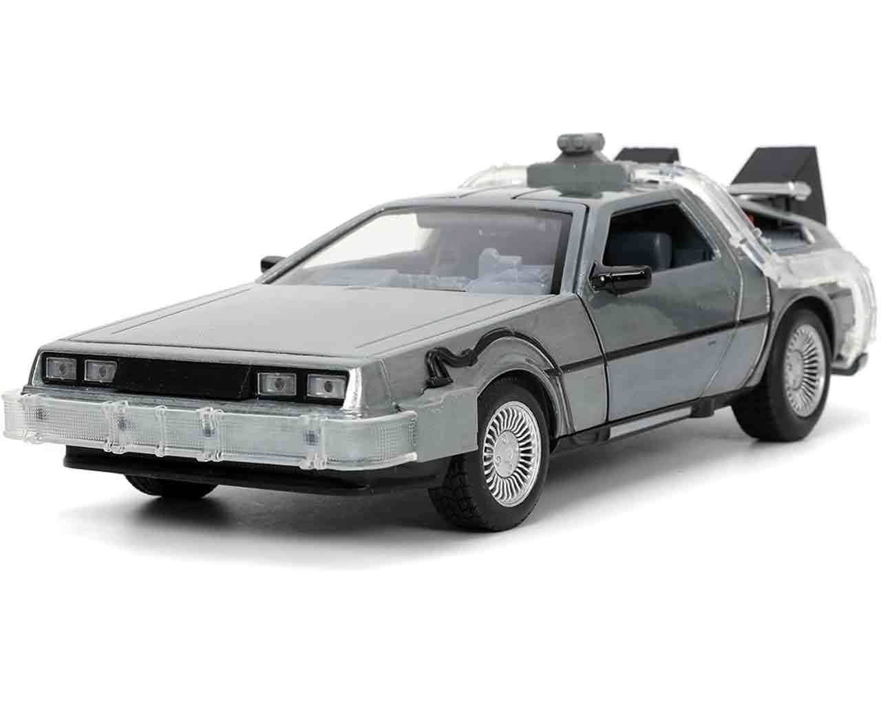 DeLorean DMC-12 - 1:24 Die-Cast Model con Luci - Ritorno al Futuro