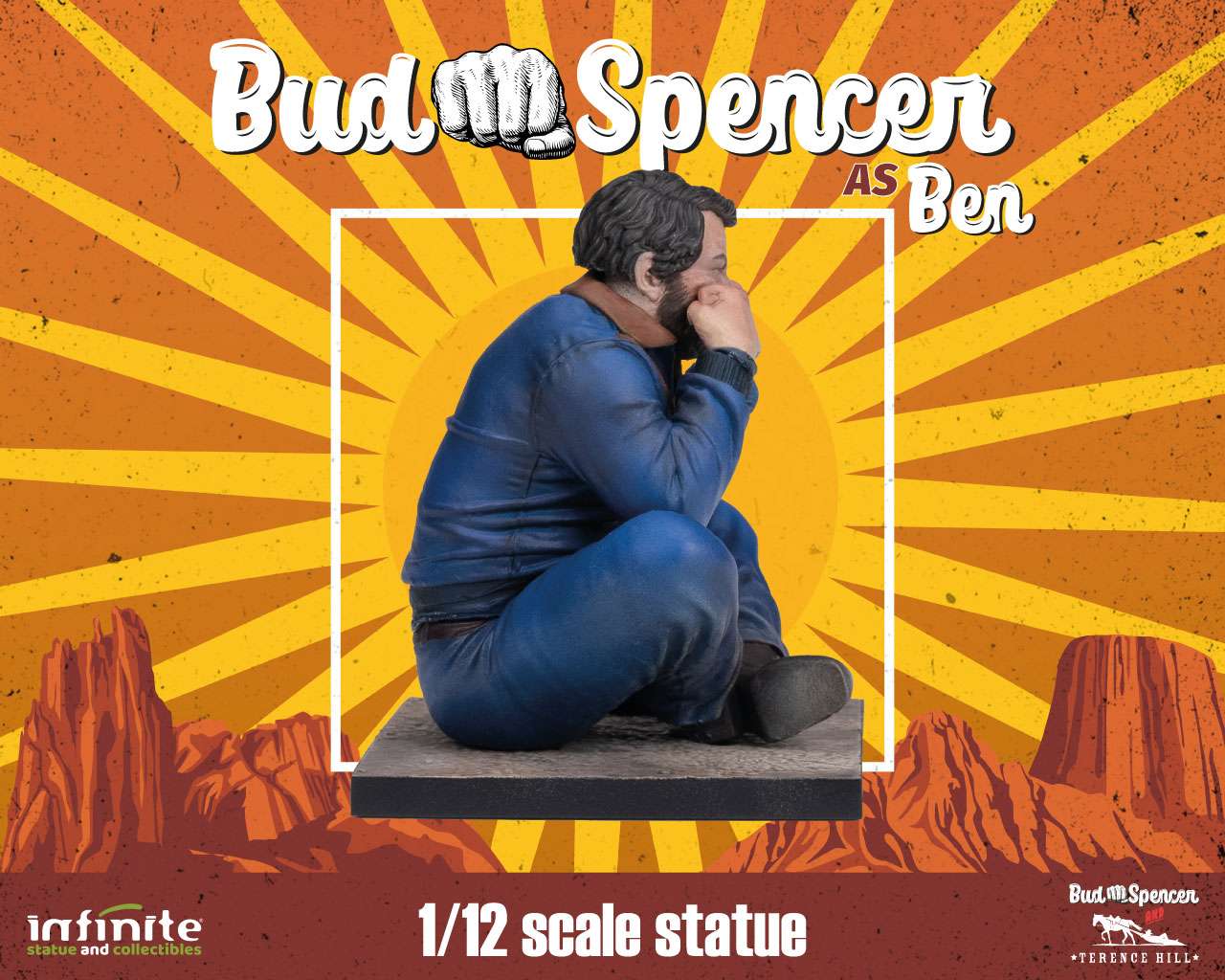 Statua Bud Spencer as Ben 1/12 – Edizione da Collezione Dipinta a Mano “Altrimenti ci Arrabbiamo”