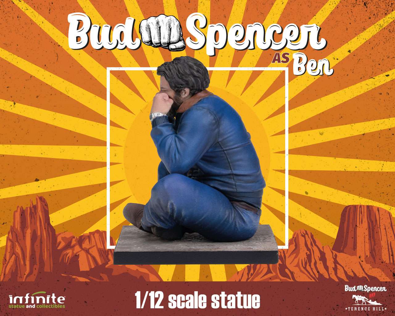 Statua Bud Spencer as Ben 1/12 – Edizione da Collezione Dipinta a Mano “Altrimenti ci Arrabbiamo”