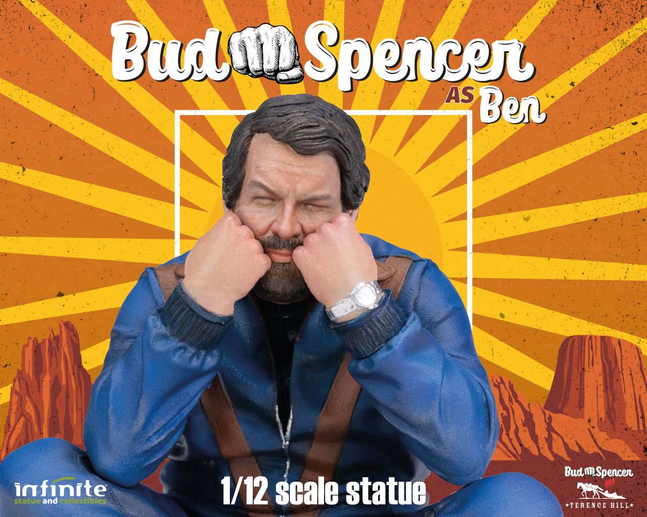 Statua Bud Spencer as Ben 1/12 – Edizione da Collezione Dipinta a Mano “Altrimenti ci Arrabbiamo”