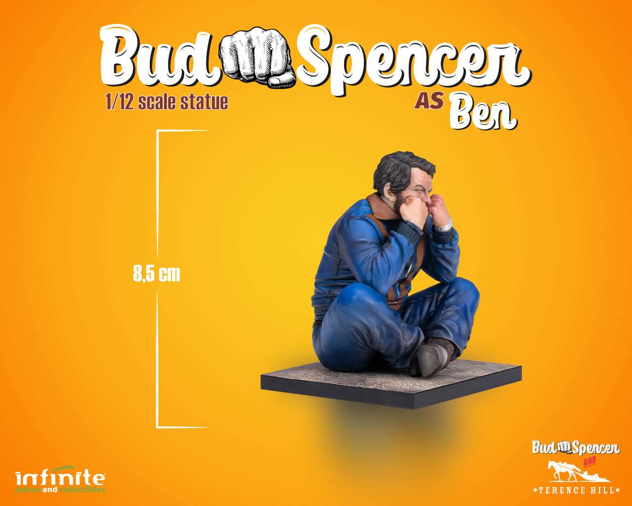 Statua Bud Spencer as Ben 1/12 – Edizione da Collezione Dipinta a Mano “Altrimenti ci Arrabbiamo”