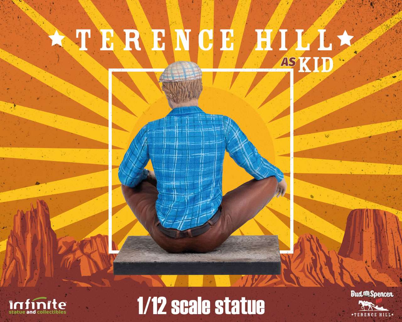 Statua Terence Hill as Kid 1/12 – Edizione da Collezione Dipinta a Mano “Altrimenti ci Arrabbiamo”