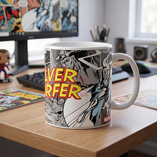 Tazza Marvel Silver Surfer Retro – Mug in Ceramica con Design da Fumetto