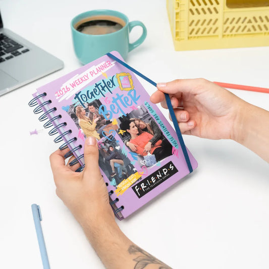 Agenda 2026 Friends – Settimanale A5 con Adesivi e Segnalibri – Copertina Rigida “Together is Better”
