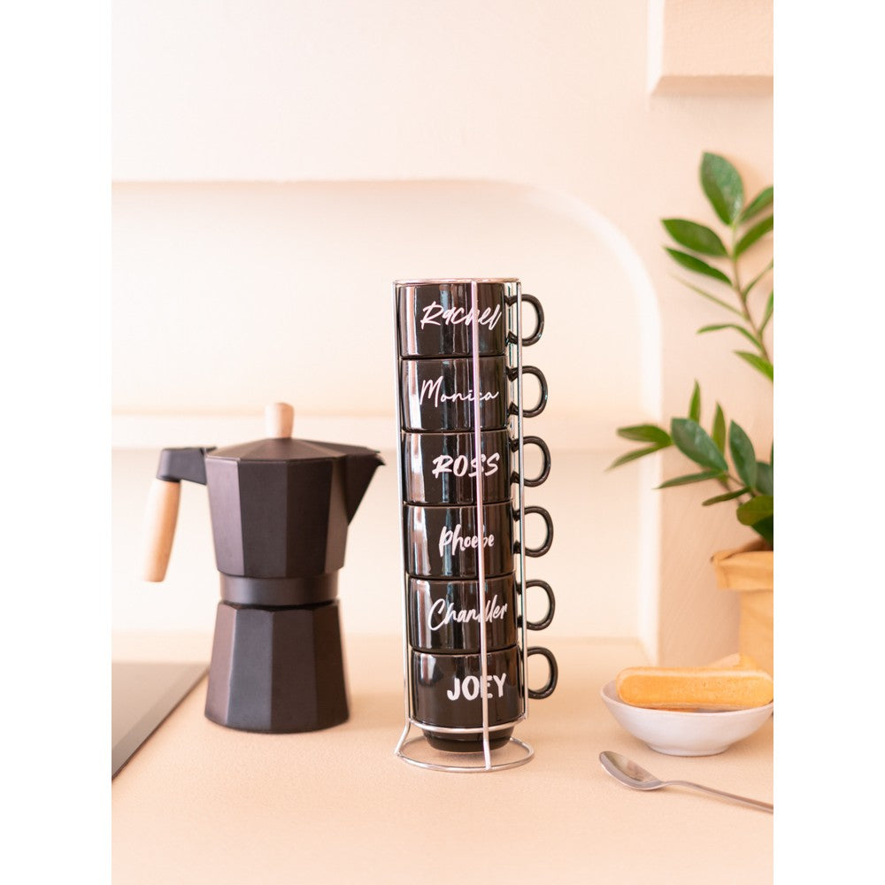 Set di 6 Tazze da Caffè “Friends” Ufficiale – Personaggi Iconici Anni ’90