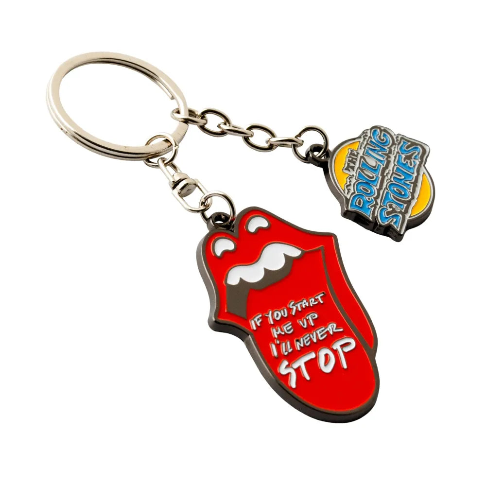 Portachiavi The Rolling Stones “Start Me Up” – Doppio Ciondolo in Lega di Zinco