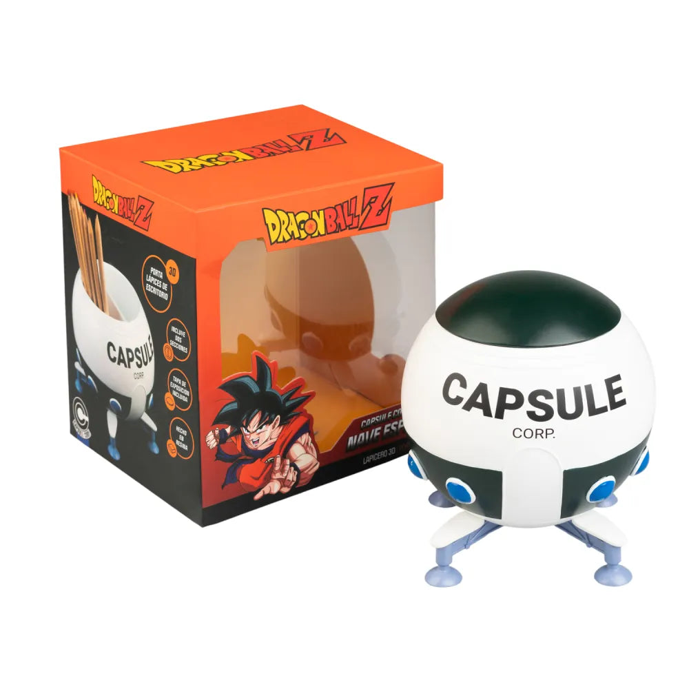 Portamatite Dragon Ball Z Navicella Capsule Corp | Organizer da Scrivania 3D Anime