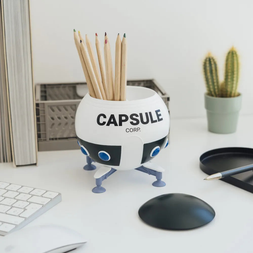 Portamatite Dragon Ball Z Navicella Capsule Corp | Organizer da Scrivania 3D Anime