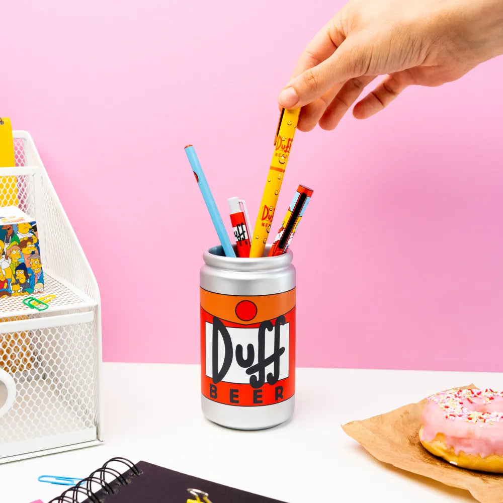 Set Portapenne Duff Beer con Penne, Matita e Accessori – The Simpsons