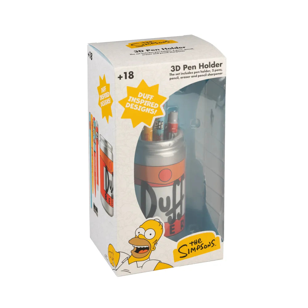 Set Portapenne Duff Beer con Penne, Matita e Accessori – The Simpsons